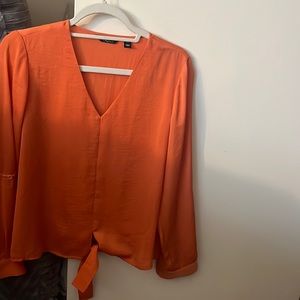 burnt orange color blouse